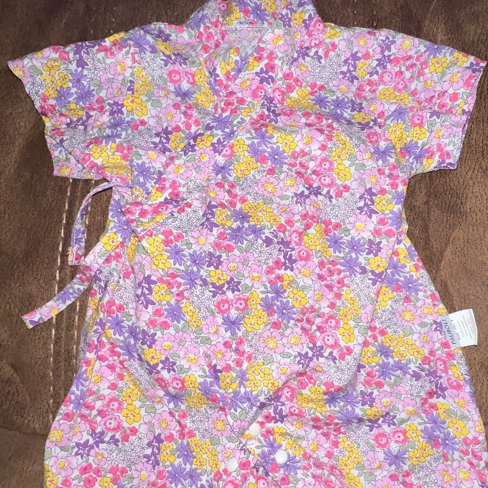 PAUBOLI Baby Kimono Romper Japanese‎ Sakura Cotton Infant Comfy 6-12 months